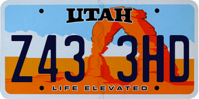 UT license plate Z433HD