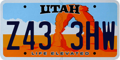 UT license plate Z433HW