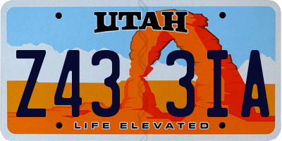 UT license plate Z433IA