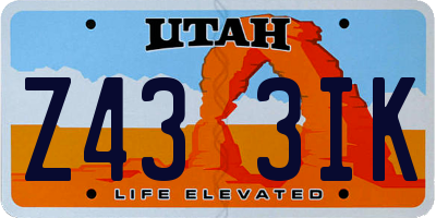 UT license plate Z433IK