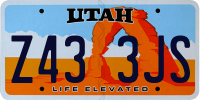 UT license plate Z433JS