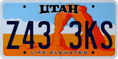 UT license plate Z433KS