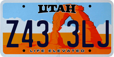 UT license plate Z433LJ