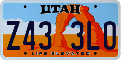 UT license plate Z433LO