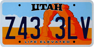 UT license plate Z433LV