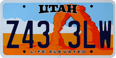 UT license plate Z433LW