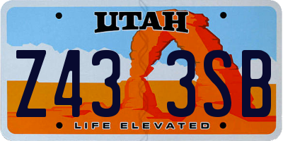 UT license plate Z433SB