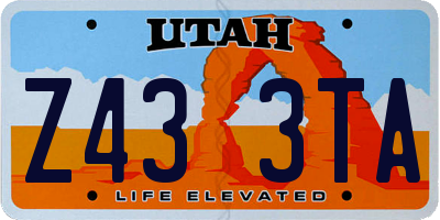 UT license plate Z433TA