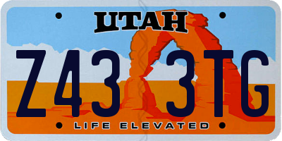 UT license plate Z433TG