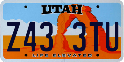 UT license plate Z433TU