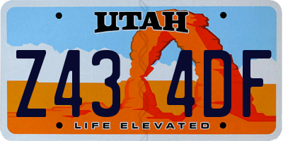 UT license plate Z434DF