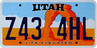 UT license plate Z434HL