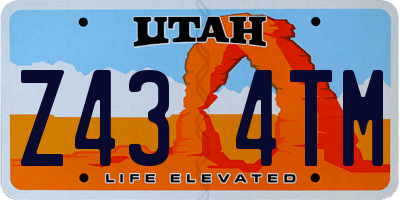 UT license plate Z434TM