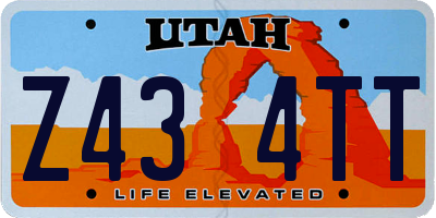 UT license plate Z434TT