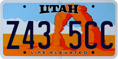UT license plate Z435CC