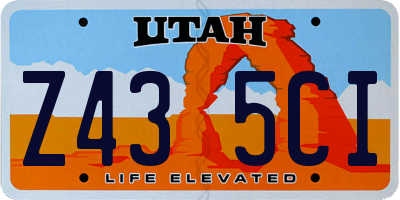 UT license plate Z435CI