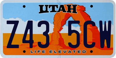 UT license plate Z435CW