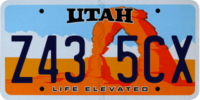UT license plate Z435CX