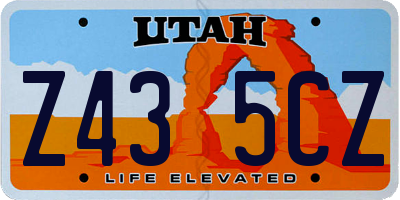 UT license plate Z435CZ