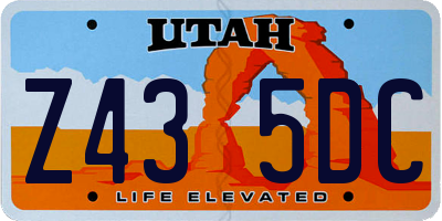 UT license plate Z435DC
