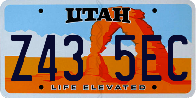 UT license plate Z435EC