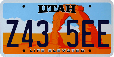 UT license plate Z435EE