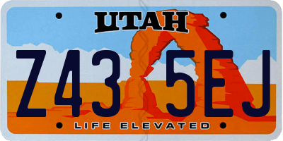 UT license plate Z435EJ
