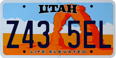 UT license plate Z435EL