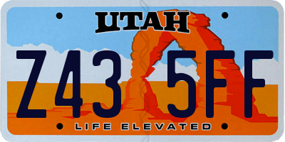 UT license plate Z435FF