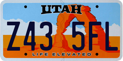 UT license plate Z435FL