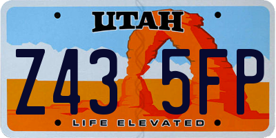 UT license plate Z435FP