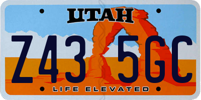 UT license plate Z435GC