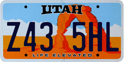 UT license plate Z435HL