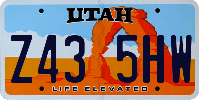 UT license plate Z435HW