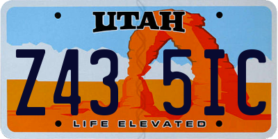 UT license plate Z435IC