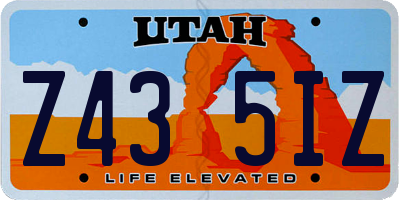 UT license plate Z435IZ