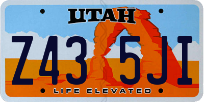 UT license plate Z435JI