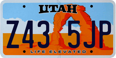 UT license plate Z435JP
