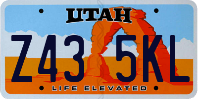 UT license plate Z435KL