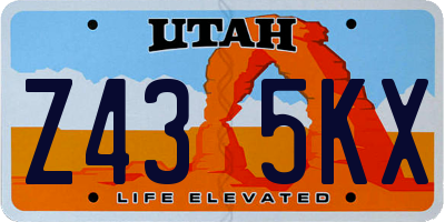 UT license plate Z435KX