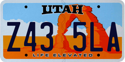 UT license plate Z435LA