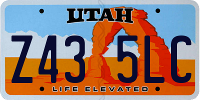 UT license plate Z435LC