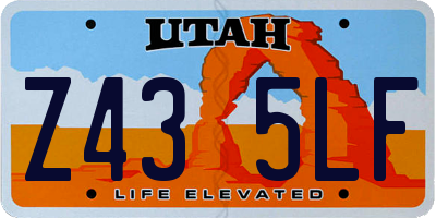 UT license plate Z435LF