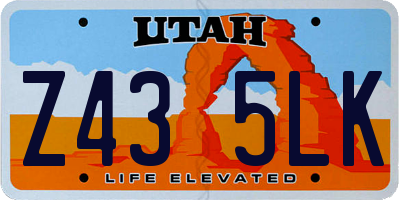 UT license plate Z435LK
