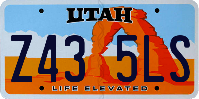 UT license plate Z435LS