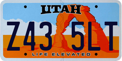 UT license plate Z435LT