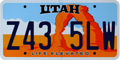 UT license plate Z435LW