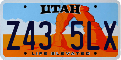 UT license plate Z435LX