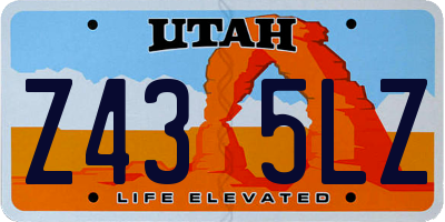 UT license plate Z435LZ