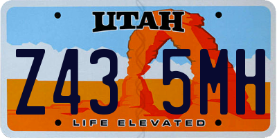 UT license plate Z435MH